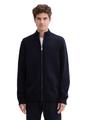 Strickjacke mit Reißverschluss XXXL Regular Fit - Knitted Navy Melange