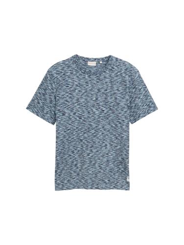 T-Shirt in Melange-Optik XL Regular Fit - Navy Mint Space Dye