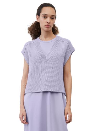 Ärmelloser V-Neck-Pullover S - Lavender Field
