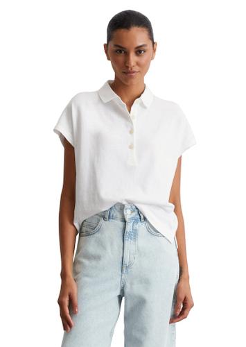 Poloshirt oversized S Oversized - White