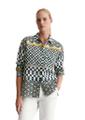 Print-Leinenbluse regular 44 Regular Fit - Multi/ White Cotton