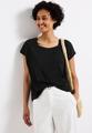 Leinen-Look T-Shirt 36 - Black