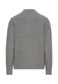 Strickjacke aus reiner Lammwolle XXL Regular Fit - Grey Melange