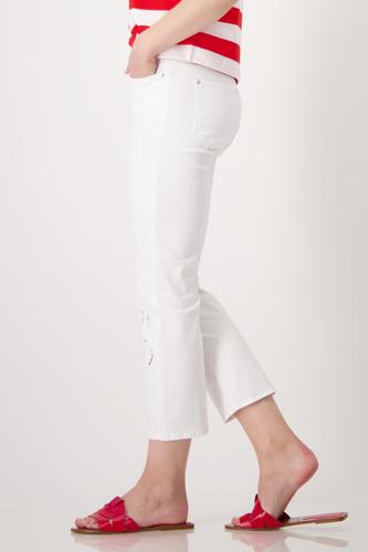 Jeans mit Lochspitze 36 - Cream