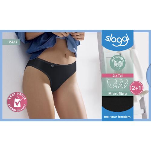 sloggi 24/7 Microfibre Tai C3P 44 - Schwarz