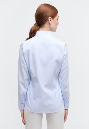 Bluse Jacquard Langarm Blau 38/Langarm
