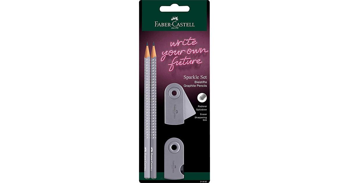Bleistiftset SPARKLE dapple gray, 4-tlg., inkl. Radierer Sleeve & Spitzer grau