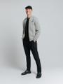 Sweater Full Zipper Pique Bomber Grau XXXL
