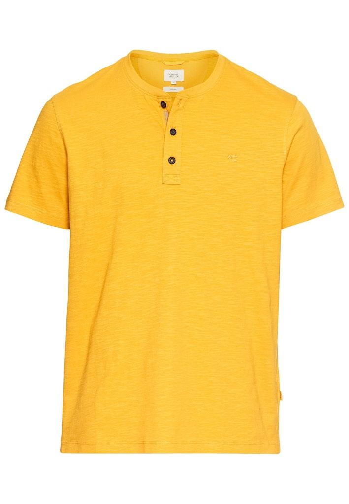 Kurzarm Henley aus Organic Cotton Gelb XXL