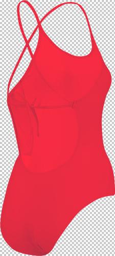 PUMA Damen Badeanzug SWIM WOMEN V-NECK CROSSBACK SW S in Rot