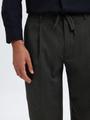 SLH190-REG TAPERED LEROY PLEAT PANT NOOS XL Verjüngt - Dark Grey Melange