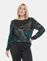 Pullover mit Print 50 Gerade geschnitten | Lässige Passform - Black Gemustert