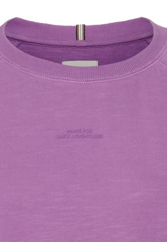 Langarmshirt aus reiner Baumwolle S Regular Fit - Violet