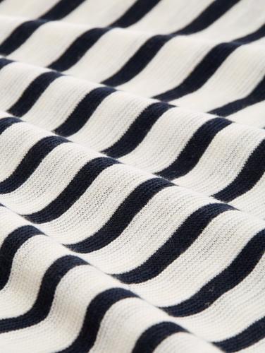 Strickpullover mit Streifenmuster XXL Regular Fit - Offwhite Green Navy Stripe