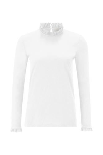 Organic Slub Frill Longsleeve Weiß M