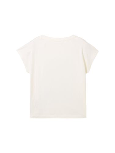 Fotoprint T-Shirt mit Bio-Baumwolle 176 Regular Fit - Wool White