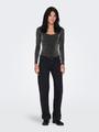 ONLAMERA L/S GLITTER BODY JRS XS - Black