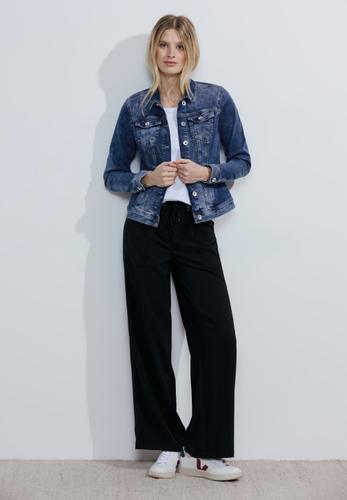 Blaue Jeansjacke S - Mid Blue Used Wash