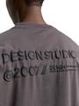 Oversize T-Shirt mit Rückenprint S Oversized Fit - Pavement Grey