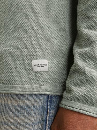 JJEHILL KNIT CREW NECK NOOS XL Structure Fit - Iceberg Green