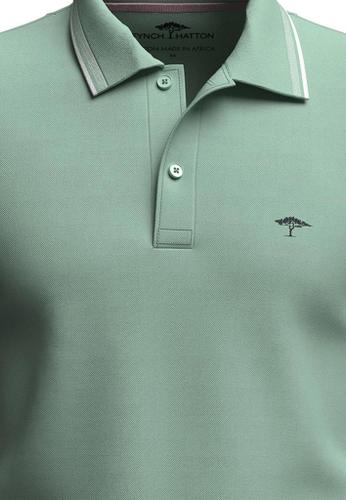Polo, contrast tipping M Casual Fit - Minty Green