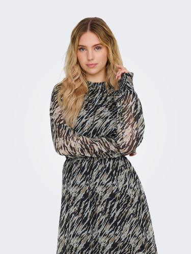 ONLSABBIE LIFE L/S HIGHNECK DRESS PTM S Normal geschnitten - Aqua Gray