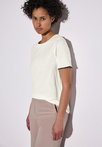 Basic Shirt mit Deko-Tape Weiß 36