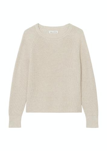 Rundhalspullover loose Weiß XL