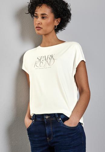 T-Shirt mit Wording Weiß 42