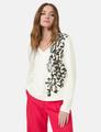 Langarmshirt mit Print 46 Figurumspielend - Offwhite Gemustert