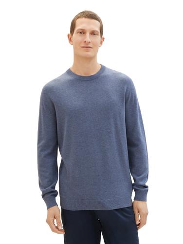 Strickpullover aus Baumwolle XXL Regular Fit - Vintage Indigo Blue Melange
