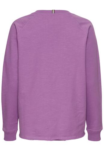 Langarmshirt aus reiner Baumwolle S Regular Fit - Violet