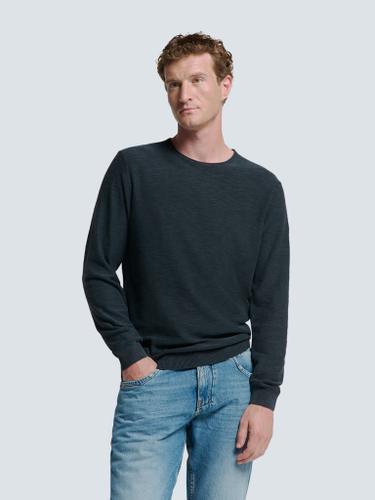 Pullover Crewneck Garment Dyed + Stone Washed Blau S