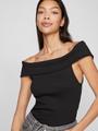 VISAHIA OFF SHOULDER TOP M Normal geschnitten - Black