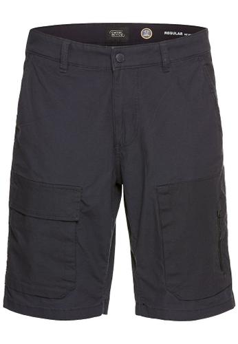 Cargo Shorts mit Ripstop-Kontrast Blau 31IN