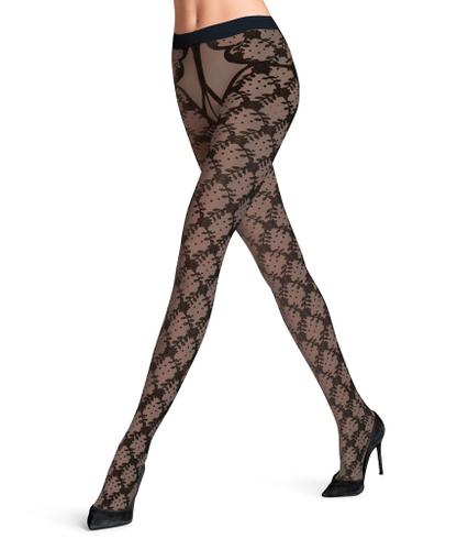 FALKE Floral Shower 20 DEN Damen Schwarz M-L
