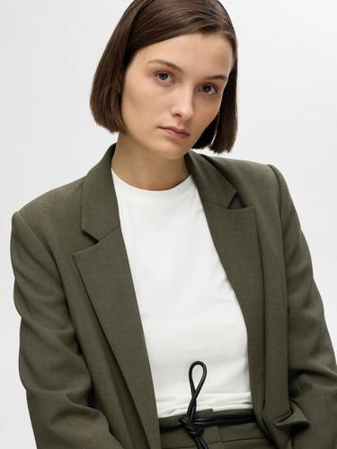 SLFMANJA LS O-NECK NOOS XL Slim Fit - Snow White
