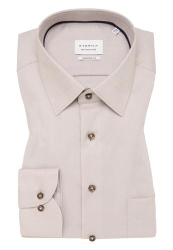 Hemd Natté Langarm 46/Langarm - 65cm MODERN FIT - Sand