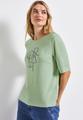 T-Shirt mit Folien-Wording 36 - Soft Jade Green