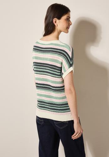 Gestreifter Pullover M - Slate Khaki