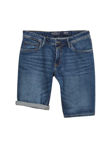 TTPIERS SLIM Jeans Shorts mit Stretch XXL Slim Fit - Used Dark Stone Blue Denim