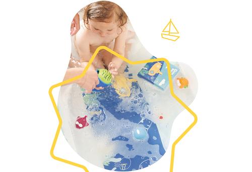 Badematte 'Meerestiere' mit Thermometer