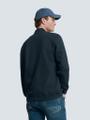 Sweater Full Zipper Pique Bomber Blau XXL