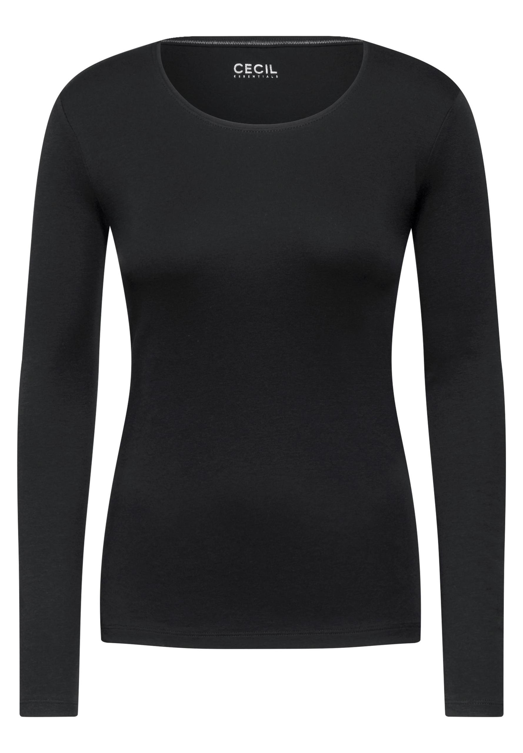 Shirt mit Rundhals - Schwarz / XL