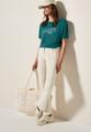 T-Shirt mit grafischem Print M - Green Lagoon