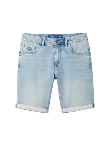 TTJOSH Regular Slim Jeans Shorts 36 Slim Fit - Light Stone Wash Denim