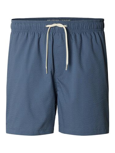 SLHCOOPER-SEERSUCKER SWIMSHORTS XXL Komfort Fit - Bering Sea