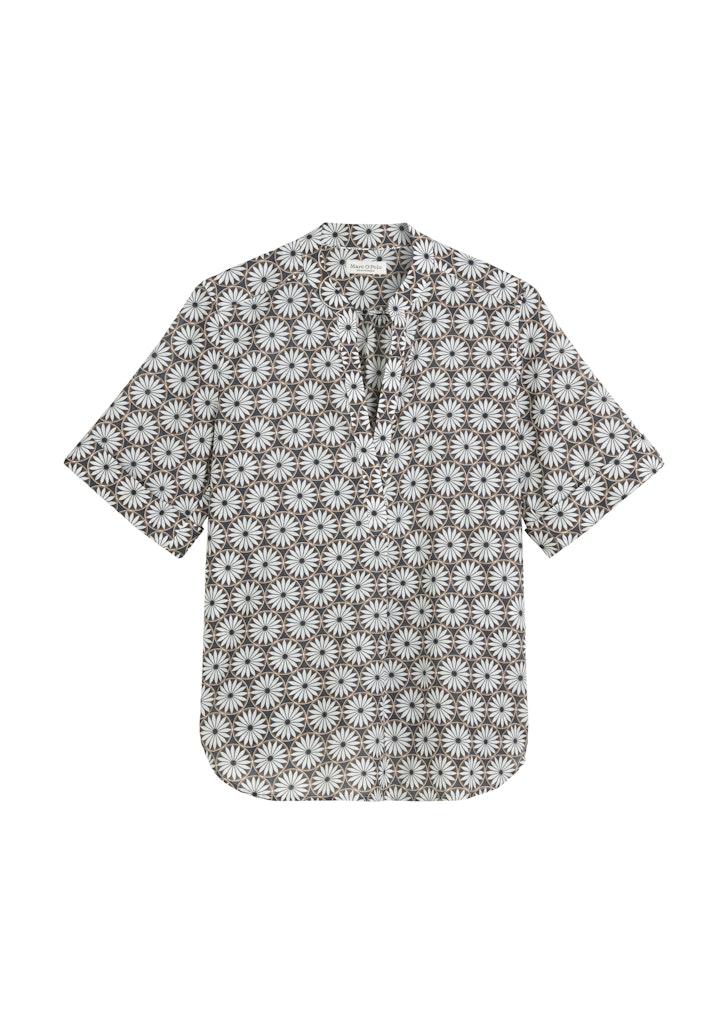 Gemusterte Tunika-Bluse regular 38 Regular Fit - Multi/muted Blue