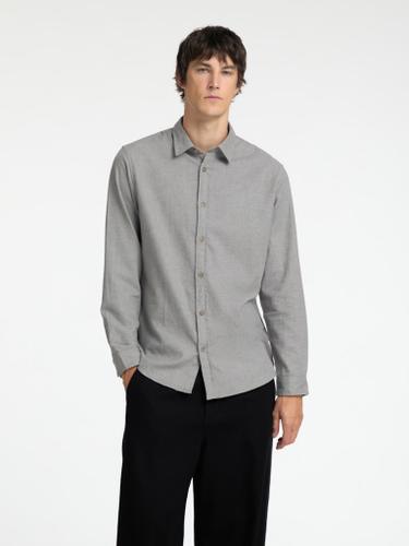 SLHSLIMOWEN-BRUSHED SHIRT LS NOOS Grau XXL