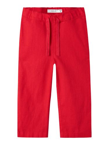 NMFFALINNEN STRAIGHT PANT 104 Weiter Beinschnitt - Chinese Red